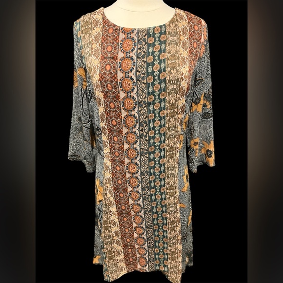 Desigual Gold Tread Fall Design Dress - Picture 3 of 16